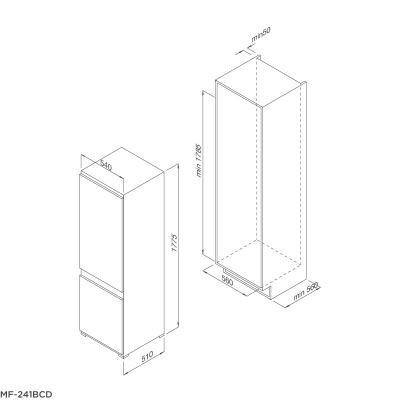 Album tủ lạnh âm tủ MF-241BCD 2