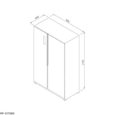 Album tủ lạnh Side by Side MF-517SBS và âm tủ MDRF225WBI 2